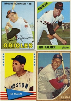1960-1971 Topps Collection of 136 Cards with Stars including Mantle (3) and Ryan (3)